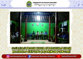 SOSIALISASI PRODUK HUKUM KALURAHAN GIRIPURWO TAHUN 2026 DI PADUKUHAN SUMUR